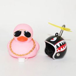 Bicycle Bell Daffy Pink Duck with Helmet Propeller Rubber Bike Accessories Motorbike MTB Kids Bike Horn Light Duck Captain