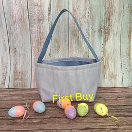 Gift Wrap 50pcs/lot Camouflage Style Can Monogran Customized Seersucker Easter Basket Bags With Handle