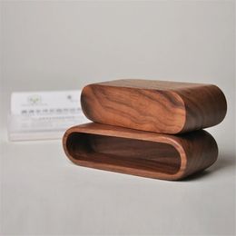 1Pc Wooden Business Card Holders Note Holder Display Device Card Stand Holder Office Supplies Stationery Accessories Organizer