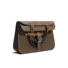 Halzan Handbags Leather Crossbody Bags Handmade Wax Thread Womens Bag Tc Original Cowhide Handsewn Bag 25 Single Shoulder Crossbody Handbag have logo HBIO