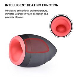 6 Speeds Lick Suck Automatic Sex Machine Oral Suck Automatic Male Masturbator Cup Vibrating Realistic Sex Toys For Men4234963