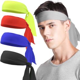 Women Men Candy Color Elastic Hair Bands Sports Yoga Headband Women Exercise Lace up Hairbands Headwrap Hair accessories