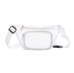 New PVC Women Waist Fanny Pack Belt Bag Transparent Chest Pouch with Adjustable Strap for Concerts Sports Festivals Travel