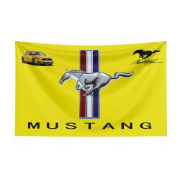 3x5Ft Mustangs Flag Polyester Printed Racing Car Banner For Decor