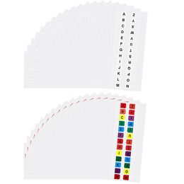 20 Sheets of Coloured Stickers For Scrapbooking Small Sticky Tabs Notepad Page Markers Alphabet File Guides Tabs