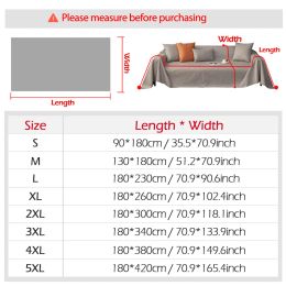 Waterproof Sofa Blanket Multipurpose Solid Colour Furniture Cover Durable Fabric Dust-proof Anti-scratch Home Living Room Decor