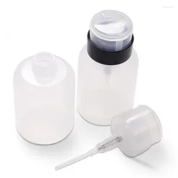 Storage Bottles 200ml Empty Pump Dispenser Refillable UV Gel Nail Art Polish Cleanser Remover Bottle Clean Liquid Tools