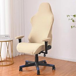 Chair Covers Solid Colour Elastic Gaming Armchair Cover Anti-dust Soft Comfortable Anti-stain Offices Rooms M3k4