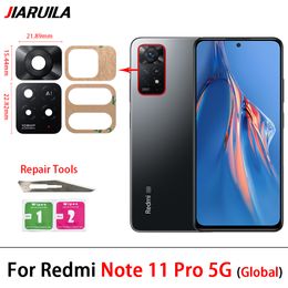 100Pcs/lots Original Rear Back Camera Glass Lens For Redmi Note 11 11S 11T 11E 10T 10 10S 9 9S 8T 8 Pro With Glue Adhesive