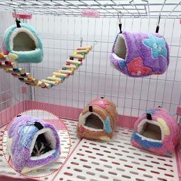 Warm Pet House Cage For Hamster Accessories Small Animal Nest Soft Comfort Squirrel Nest Guinea Pig House Rodent Hedgehog Bed