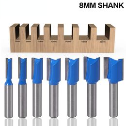 8mm handle woodworking slotting straight cutter double edge straight cutter slotting milling cutter outlet slotting cutter