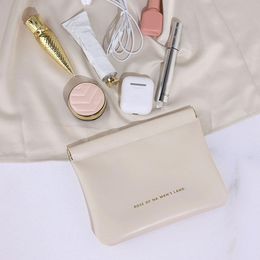 Self-closing Cosmetic Bag Pocket Cosmetic Bag Squeeze Top Portable Makeup Pouch Data Cable Lipstick Jewelry Mini Storage Bags
