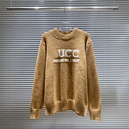 Yeni Avrupa Kadın ve Erkek Tasarımcı Sweaters Retro Klasik Lüks Sweatshirt Erkekler Kol Mektubu Nakış Yuvarlak Boyun Konforlu Yüksek kaliteli jumper M-3XL #24