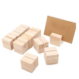 10Pcs Earring Cards Display Wooden Base Desktop Earrings Ring Necklace Storage Organizer Holders Retail Exhibitor Shop Display