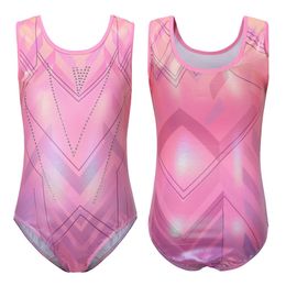 Girls Ballet Dance Costume Kid Short Sleeve Kids Turnpakje Leotard 5-14Y Girls Gymnastics Dancewear Leotard for Children Ballet