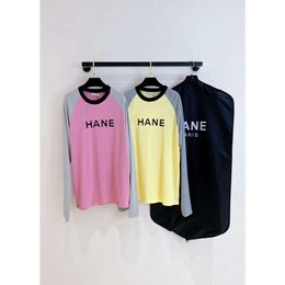 Women's Hoodies & Sweatshirts Autumn/winter Small Fragrant Wind Contrast Raglan Sleeve Letter Print Loose Leisure Long Sleeved T-shirt for Women