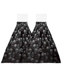 Skull Wall Skull Horror Kitchen Towel Bathroom Absorbent Soft Children's Hand Towel Table Cleaning Cloth