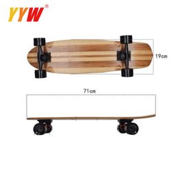 22in Four-wheel Skate Board Mini Skateboard Deck Longboard For Girl Boy Fishboard Street Outdoor Sports 71x19cm Small Fish Board