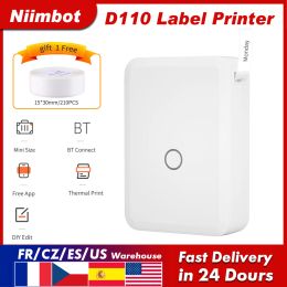 Printers Niimbot D110 Mini Portable Thermal Label Printer Wireless Bluetooth Sticker Pocket Printer Label Maker Machine Pocket Printer