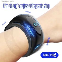 Other Health Beauty Items Cock Ring Vibrators Watch Design Couple Vibrating Penis Rings Adjustable Delay Ejaculation Toys for Adults 18 L49