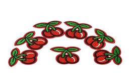 Diy Cherry patches for clothing iron embroidered patch applique iron on patches sewing accessories badge stickers on clothes DZ016762516