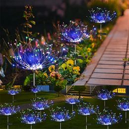 Solar LED Firework Light Outdoor Waterproof Garden Fairy Garland 90/200 leds String Lights Lawn Street Christmas Decoration