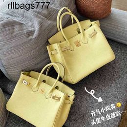 Leather Bk Designer Bags Racechoice Platinum Bag Chicken Yellow Fashion Handbag High Sense Large Capacity Female Commuter Bag Have Logo