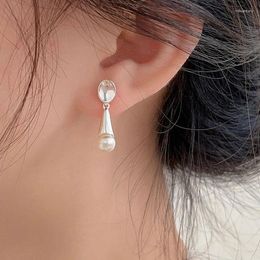 Hoop Earrings BF CLUB 925 Sterling Silver For Women Trendy Gold Pearl Earring Prevent Allergy Party Accessories Christmas Gift