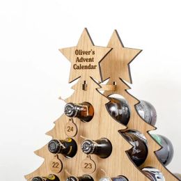 Personalised Drinks Advent Calendar Holder For Drinks Wine Beer Champagne Bottles Adult Advent Calendar Christmas Bottle Rack