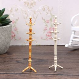 1:12 Dollhouse Miniature Floor Hanger Clothes Hat Storage Rack Model Furniture Accessories For Doll House Decor Kids Toys DIY