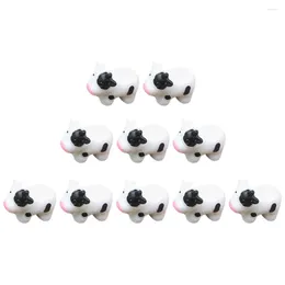 Garden Decorations 10 Pcs Micro Landscape Ornament Bookshelf Decoration Cow Toy For Home Ornaments Mini Figurines Resin Statue