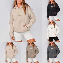 Women's Hoodies Cropped Zip Up Shirt Ladies' Hooded Fashion Casual Sweatshirt With Cute Print Warm And Stylish Top Jackets Women