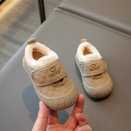 Sneakers Baby Shoes 2024 Autumn Winter Infant Warm Shoes With Fur Newborn First Walkers Toddler Sneakers Baby Boys Girls Shoes