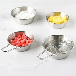 Bowls 304 Stainless Steel Bowl Set For Noodle Fruit Salad Dessert Korean Kitchen Tableware With Handle Snack Saucepan