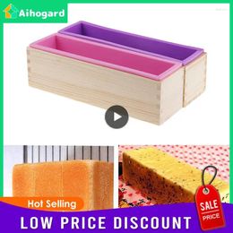 Baking Moulds Handmade Soap Durable Easy-to-use Supplies Wood Box Silicone Liner Mold Professional Versatile Rectangular Making