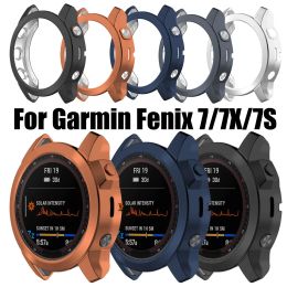 For Garmin Fenix 7/7X/7S Luxury Dust-proof TPU Plating Case Guard Shell Protective Skin Watch Frame Bumper Cover Full Protection