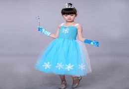 Girls Frozen Tutu Dress Snowflake Tulle Princess Dress Kids Birthday Party Dress Girls Halloween Christmas Costumes 212Y2293534