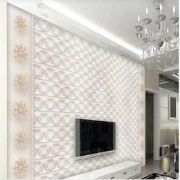 Wallpapers Simple European Embossed Pattern Jewelry TV Background Wall 3d Murals Wallpaper For Living Room