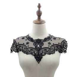 Lace Embroidered Fake Collar 1pc Water-soluble Hollow Out Boutonniere Collar Flower Decor Fake Collar