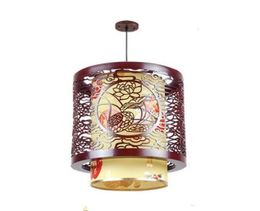 Classic Chinese Style Wooden Pendant Lamp Vintage Dining Room Pendant Light Tea House Hallway Balcony Hanging Lamps LLFA5533188