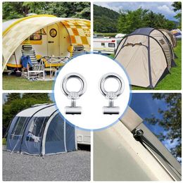 4/6/8/10/12pcs M4 Lifting Eye Nut Fastener Tent Stopper Track Mount Tie Down Eyelet Rail Track Screws For RV Boat Camper Awning