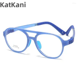 Sunglasses Frames KatKani Detachable Dual Colour TR Children's Soft Silicone Pilot Male And Female Optical Prescription Eyeglass Frame