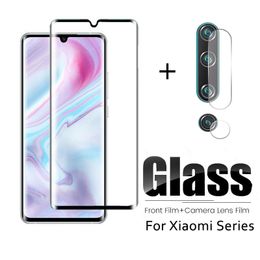 2in1 9H Curved Glass For Xiaomi CC9 Pro Note 10 Lite Tempered Glass For Mi CC9Pro Note10Pro 10Pro 10lite Camera Screen Protector