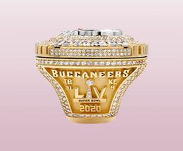 2021 wholesale Tampa B ay 2020-2021 Buccaneer s ship Ring size 9-14 Fan Gift wholesale Drop Shipping8271868