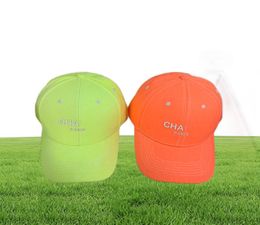 Ball Caps Designer Casquette Candy Fluorescent Cotton Baseball Couple Fashion Letter Street Shooting Cap2118479