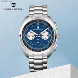 Wristwatches 2023 New PAGANI DESIGN Retro Dial Quartz For Men Top Luxury Chronograph Mens es AR Sapphire Mirror Sports Gift Clock