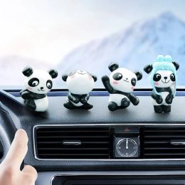 1pc Random Panda Car Decorative Ornaments Cute Car Interior Toys Paste Animals Styling Auto Decor Ornament Accessories