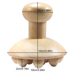 1Pcs Wood Therapy Mushroom Massage Tools, Anti Cellulite Lymphatic Drainage Therapy Massage Cup Tools for Body Shaping