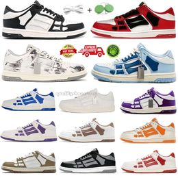 AMIRIR shoes Designer AMI Shoes Fashion Skelet Bones Runner Top Low Skel Skeleton Women Men Luxury Blue Red White Black Green Gray Original