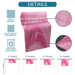 Marble Texture Fluid Pink Creative Linen Table Runners Wedding Coffee Table Party Decor Dining Antifouling Table Runner